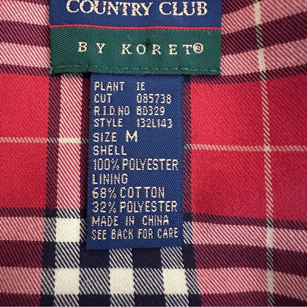 NWOT KORET Country Club Reversible‎ Jacket Sz M Navy Blue/McGregor Plaid